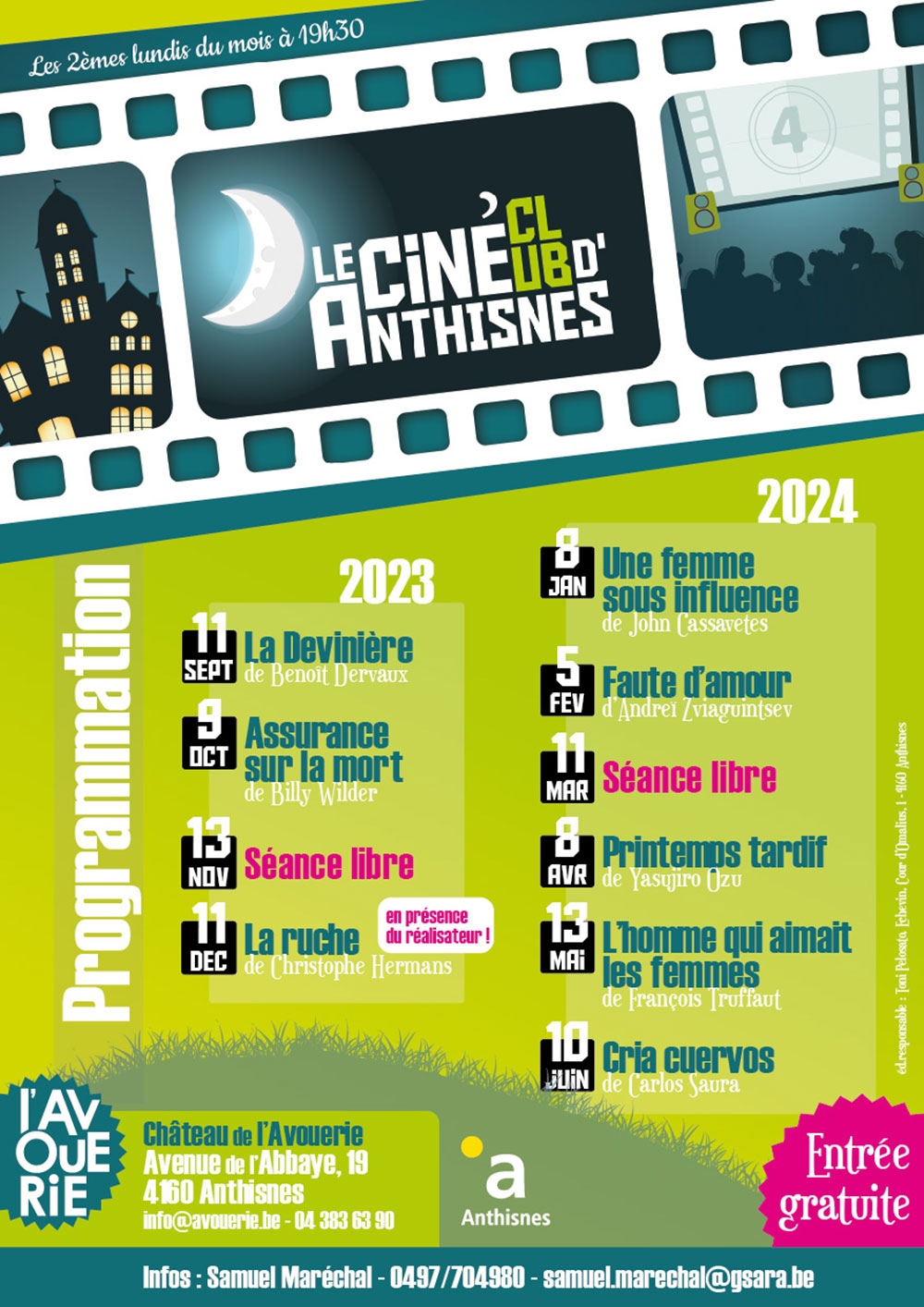 Ciné club à l'Avouerie